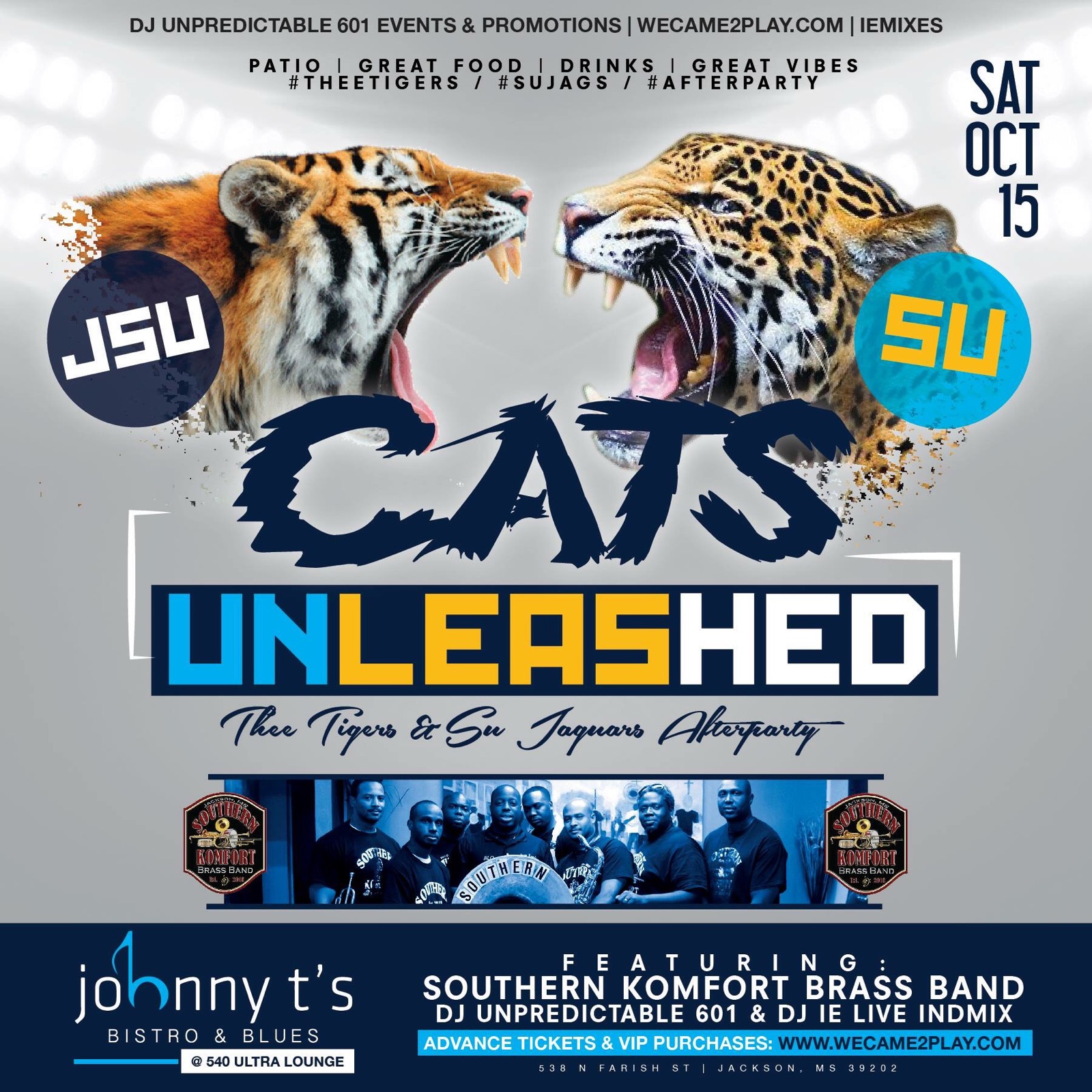 Cats Unleashed Sat. Oct 15 @ Johnny T’s